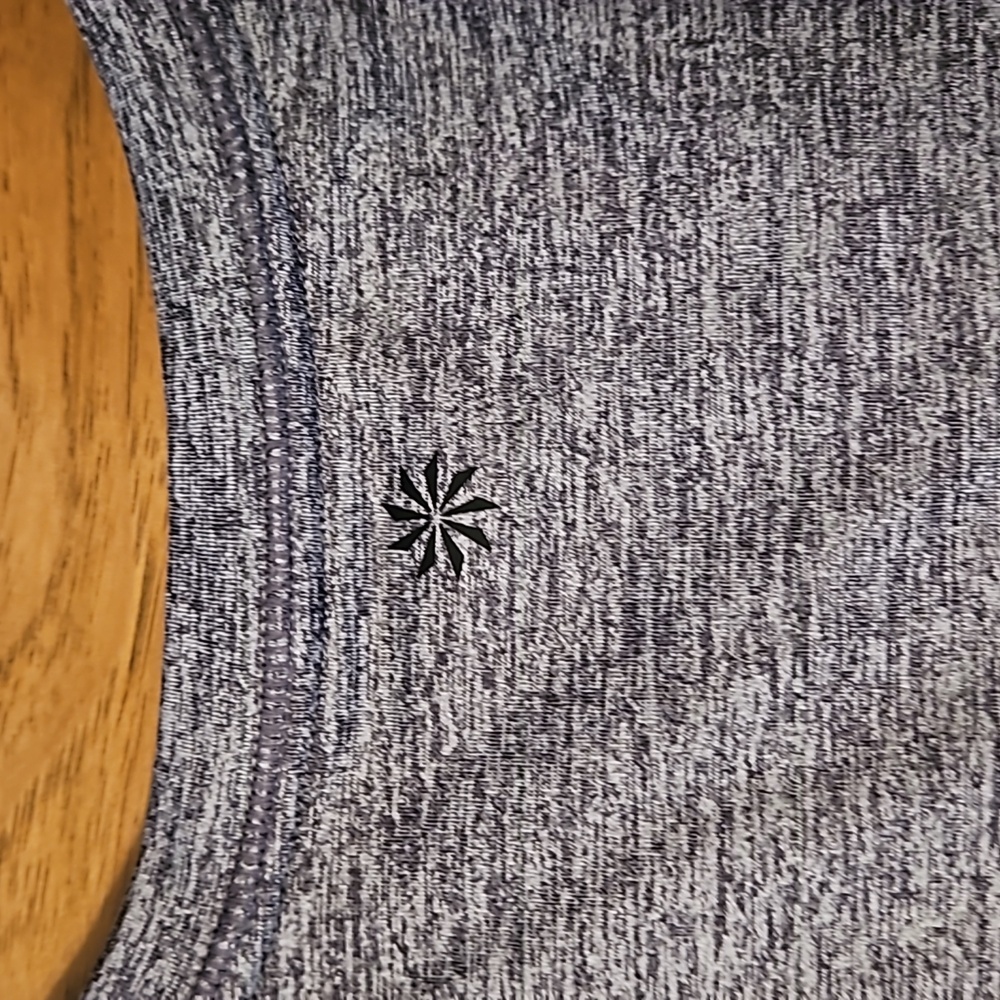 Athleta Heather Gray Black Tulip Back Workout Tank Top Small Criss Cross - Picture 7 of 8